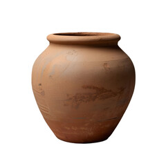 clay pot isolated on white background