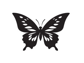 Elegant butterfly silhouette stock illustration artwork with minimal decorative artistic style