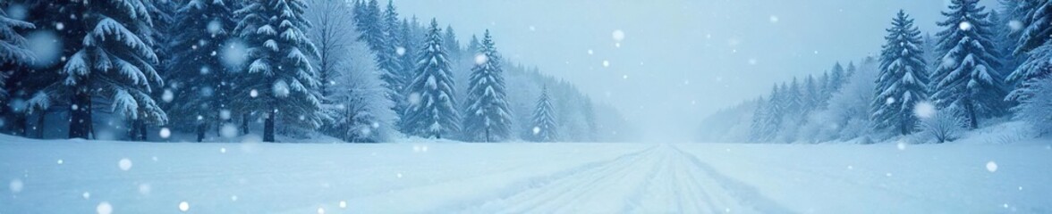 Large snowflakes descend in a blizzard, covering a frozen landscape with a thick blanket of white The scene evokes a sense of serene, yet powerful, winter weather , crystal, winter, snow
