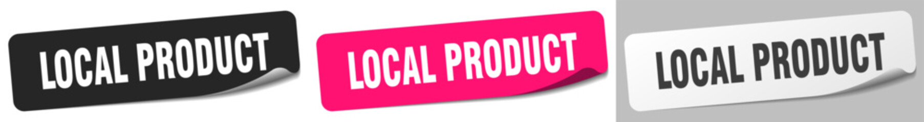 local product sticker. local product sticker set on white background