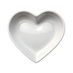 Heart-shaped Serving Dish On Transparent Background