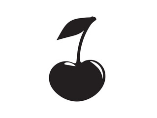 Healthy cherry food silhouette vector illustration artwork