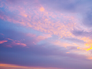 Dramatic sunset sky for nature background