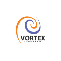 Vortex logo design template. Black hole galaxy vector illustration