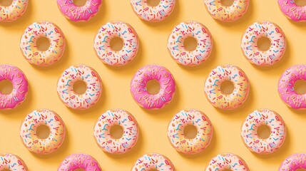 Donut Pattern Background

