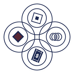 mobile phone with icons