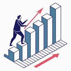 businessman with graph
