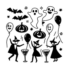 Halloween element set