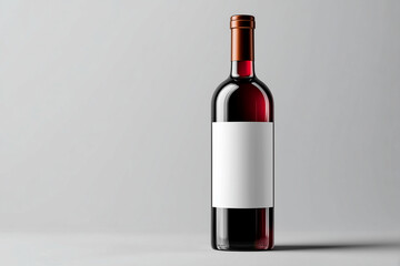 mockup red wine bottle
