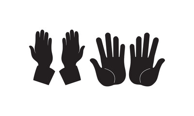 Black gloved hand silhouette vector with thumbs up sign, a symbol of help
