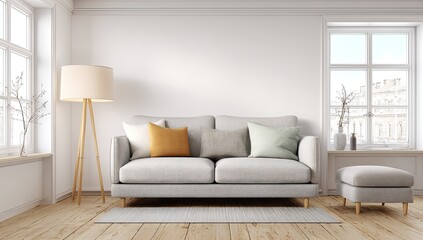 Light and airy living room with a neutral color palette