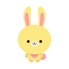 Cute Yellow Bunny Illustration