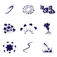 Energy Explosion logo flat vector design, illustration vector graphic of smoke, perfect for animation design, illustration, cartoon, anime, art, logo design, tactical design, etc