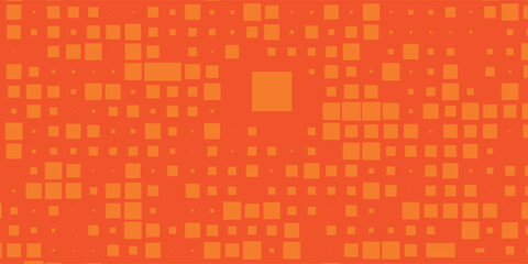 Dots halftone orange color pattern gradient texture with technology digital background. Dots pop art comics with summer background.