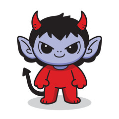Cute little cartoon demon