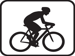 Athletic cyclist silhouette vector illustration artwork drawing