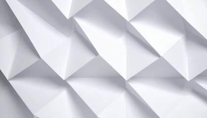 Abstract Geometric Paper Design Crisp White Folds and Facets
