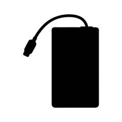 Portable power bank charger vector illustration for electronic device charging solution design needs