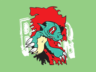 dinosaur doodle pop art roar activity background vector design