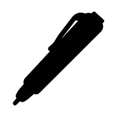 Illustration of black marker pen for drawing sketching and writing tool stationery supply design