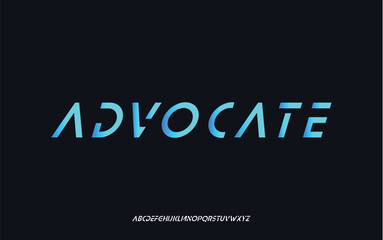 Advocate, abstract modern urban alphabet fonts. typography logotype font logo design for brands
