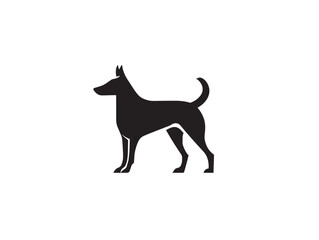 Friendly dog animal silhouette vector illustration design