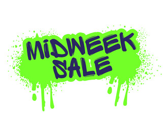 Midweek Sale promotional business stickers in PNG format