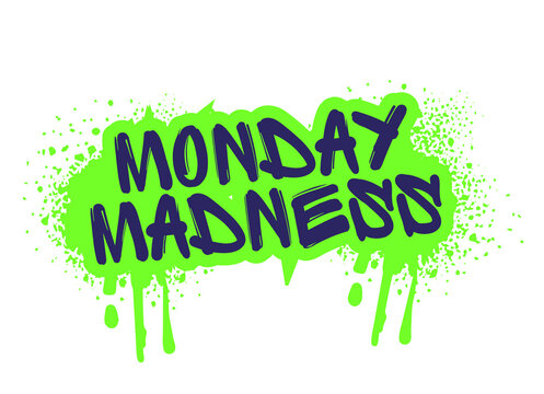 Monday Madness promotional business stickers in PNG format