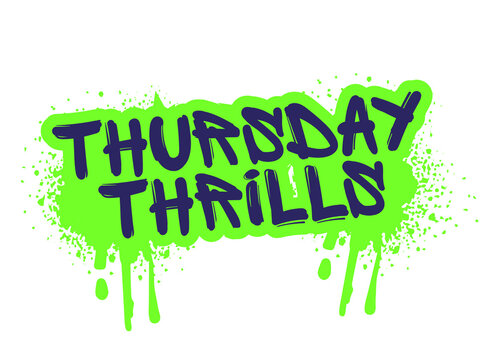 Thursday Thrills promotional business stickers in PNG format