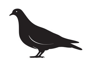Spiritual dove peace silhouette vector illustration decorative design