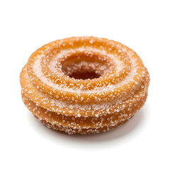 Fototapeta premium Close-up of a ring-shaped churro covered in sugar.