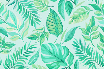 Vibrant tropical leaf pattern brings lush botanical beauty to modern designs, evoking nature's serenity.