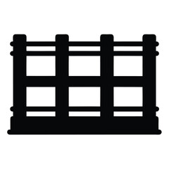 Explore black silhouette fence vector graphic: decorative border, barrier, enclosure and fencing design