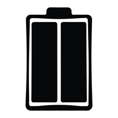 Battery icon vector illustration, power energy symbol, charge level indicator, full battery symbol