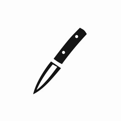 Simple vector illustration displaying a knife with elegant design silhouette