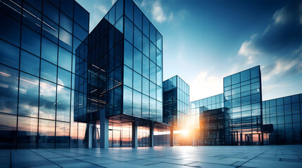 modern office building at night