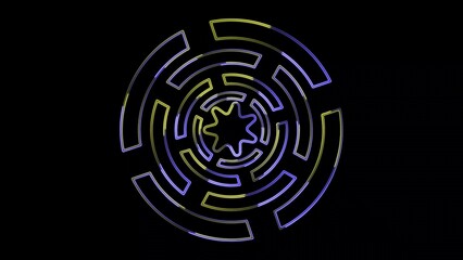 neon radar icon on background.