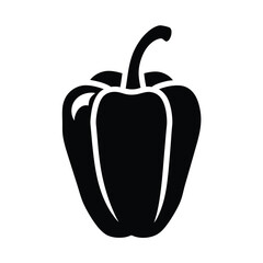 Black bell pepper vector illustration for cooking recipes and healthy eating designs isolated art