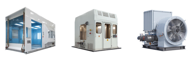 Fototapeta premium Paint booth machine isolated on transparent background