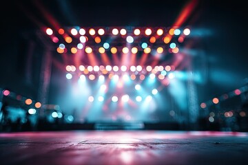 Blurry stage lights at night