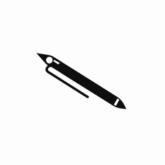 Sleek and minimal, this modern writing instrument creates a bold pen silhouette