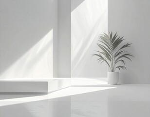 modern interior design, decorated with potted plant