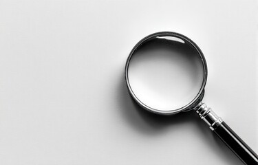 Magnifying glass on white background
