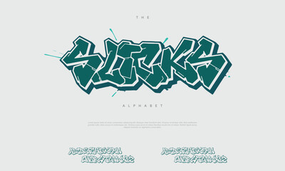 Colorful Graffiti Alphabet for Poster and Logo