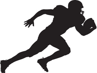 Naklejka premium Dynamic football player silhouette icon with bold energy