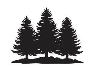 Fototapeta premium Dark forest silhouette illustration with dramatic visual appeal
