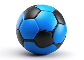 Fototapeta premium 3D rendering of a blue and black soccer ball