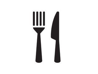 Stylish fork and knife dining icon with luxury presentation