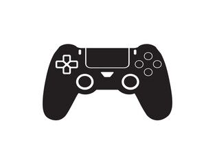 Stylish game controller silhouette illustration for digital entertainment branding