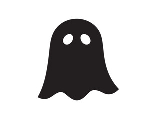 Ghost silhouette vector illustration with spooky horror themed appeal